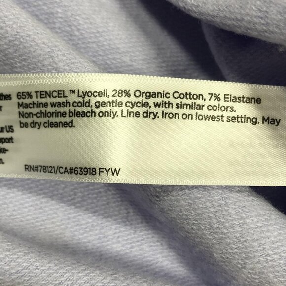 Eileen Fisher Shirt Womens Large Lavender Long Sleeve Stretch Crewneck Boxy Top - Picture 3 of 8